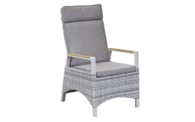 Gartenpositionsstuhl Keromo, white teak, Aluminiumgestell