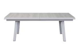 Ausziehtisch Keromo, white teak, Aluminiumgestell