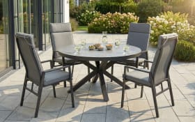 Positionsstuhl Sunfort, silber/schwarz