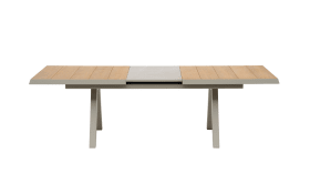 Ausziehtisch Kumasi, Teakholz/Taupe