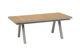 Ausziehtisch Kumasi, Teakholz/Taupe