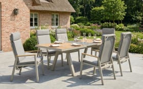 Ausziehtisch Kumasi, Teakholz/Taupe