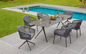 Drehgartenstuhl Genua, anthrazit/hellgrau