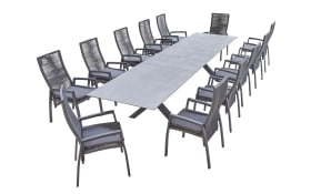 Ausziehtisch Vancouver, anthrazit/Beton-Nachbildung