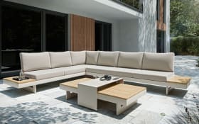 Gartenset Accra, Akazienholz/beige, 4-teilig