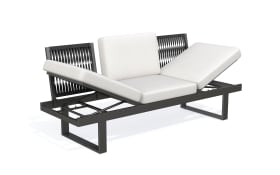 Dreisitzer Cordoba, grau, inkl. Funktionen