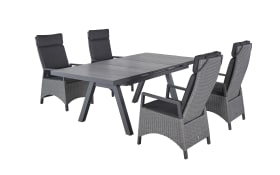 Ausziehtisch Keramo, anthrazit, inkl. Ausziehfunktion