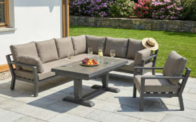 Ausziehtisch Vivera-Stone, anthrazit, inkl. Synchronauszug