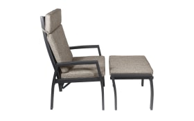 Hocker Avena, anthrazit/silber