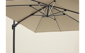 Sonnenschirm, beige, 300 x 256 cm, inkl. LED Solarbeleuchtung