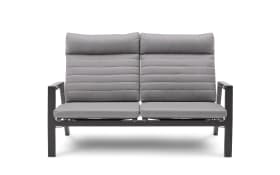 Gartensofa Ascella, Aluminiumgestell in anthrazit, mit manueller Rückenverstellung
