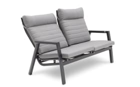 Gartensofa Ascella, Aluminiumgestell in anthrazit, mit manueller Rückenverstellung