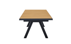 Ausziehtisch Latea, anthrazit/Teakholz, inkl. Synchron-Auszug