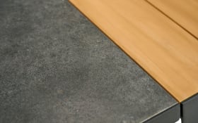 Lifttisch Latea, anthrazit/Teakholz, inkl. Funktionen