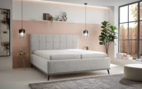 Polsterbett Stamford, grau, inkl. Sockelbeleuchtung