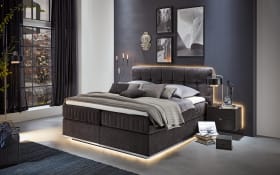 Boxspringbett Felina Fly, dunkelgrau, 180 x 200 cm