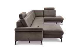 Leder Wohnlandschaft MR 285, grau