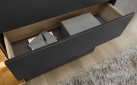 Highboard Trevio, anthrazit/Kerneiche massiv