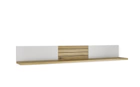 Wandregal QUINCY, grau/Eiche-Nachbildung