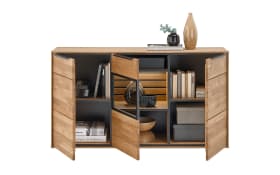 Sideboard Jackson, Eiche teilmassiv, inkl. LED-Beleuchtung