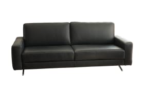 Leder Sofa 2-Sitzer Upgrade groß, schwarz