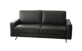 Leder Sofa 2-Sitzer Upgrade mittel, schwarz