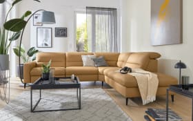 Leder Wohnlandschaft MR1380, goldfarbig