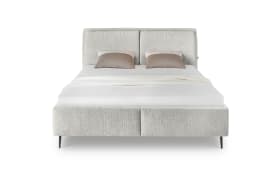 Polsterbett Bari, silber, 180 x 200 cm, inkl. Matratzen