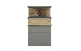 Vitrine Jana, graphit, inkl. Softclose Funktion