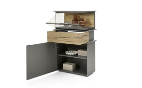 Vitrine Jana, graphit, inkl. Softclose Funktion