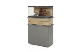 Vitrine Jana, graphit, inkl. Softclose Funktion
