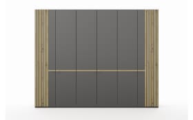 Drehtürenschrank Isabelle, graphit/Bianco Eiche Nachbildung