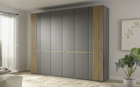 Drehtürenschrank Isabelle, graphit/Bianco Eiche Nachbildung