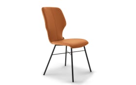 Essgruppe Nevio, Eiche natur massiv geölt, saddle brown/middengrijs
