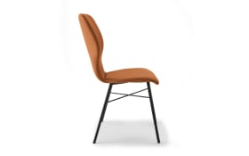 Stuhl Nevio, Leder, saddle brown