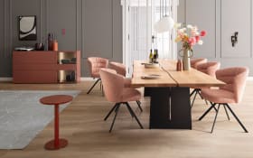 Sideboard Amaya, samtbeere/Eiche, inkl. inkl. Push to Open Funktion