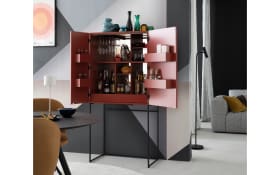 Barschrank Amaya, indisch rot, inkl. Beleuchtung 