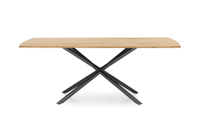 Esstisch Helmond, massive Wildeiche/schwarz