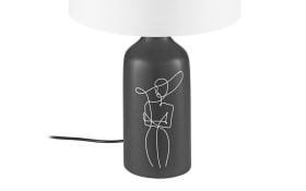 Tischleuchte Vinoza, schwarz/weiß, 54 cm