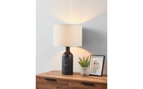 Tischleuchte Vinoza, schwarz/weiß, 54 cm