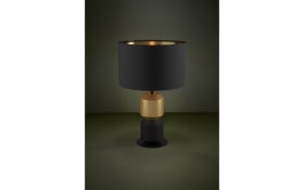 Tischleuchte Laurignano, schwarz/gold, 49 cm