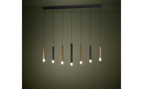 LED-Pendelleuchte ESTANTERIOS, schwarz/braun, inkl. Dimmfunktion 