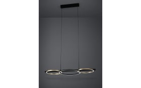 LED-Pendelleuchte LANACERA, schwarz/gold, inkl. Dimmfunktion 