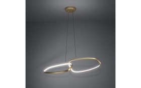 LED-Pendelleuchte LODOSA, messing/weiß, inkl. Dimmfunktion 