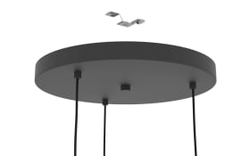 Pendelleuchte Romazzina, 3-flammig, schwarz, 46 cm