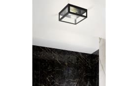 Wand-/Deckenleuchte Amezola, klar/schwarz, IP44