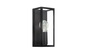 Wandleuchte Amezola, klar/schwarz, IP44, 26 cm