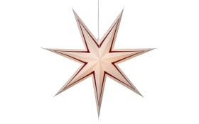 Papier Stern Stripe, dunkelrot/weiß, 70 cm