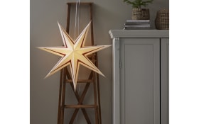 Papier Stern Stripe, dunkelrot/weiß, 70 cm