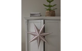 Papier Stern Stripe, dunkelrot/weiß, 60 cm